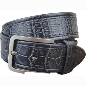 (M)🆕️Jessica Faux Crocodile Black Belt